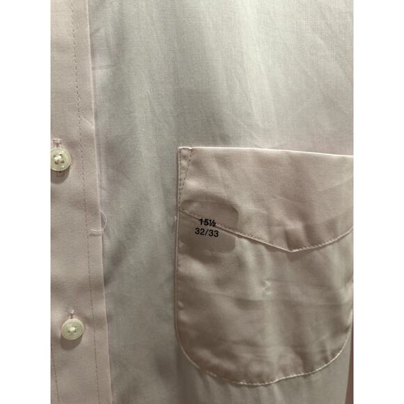 Club Room Mens Regular Fit Performance Shirt Pink Neck 15.5 Sleeve 32/33 Cotton - Picture 2 of 6